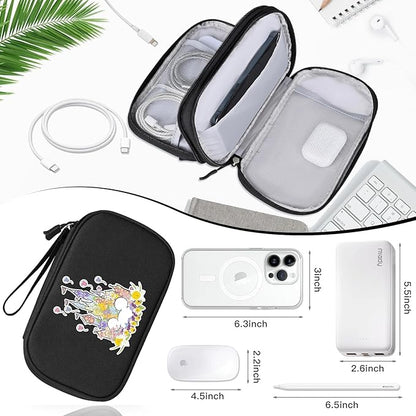 COSHAYSOO Travel Gifts for Women College Teen Girls Trip Favors Cute Birthday Gift Ideas, Electronics Cord Cable Organizer Bag Tech Case Gadgets Accessories Cruise Airplane Vacation Essentials, Castle