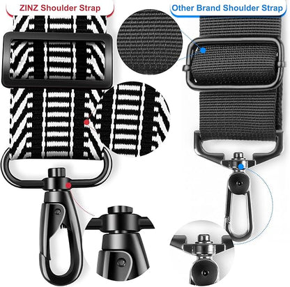 ZINZ 79.5" Universal Strap with Ultra-Thick Fixed Breathable Pad - Adjustable Heavy-Duty Shoulder Strap for Laptop, Crossbody, Luggage, Gym, Camera Bag and More - TH01B03