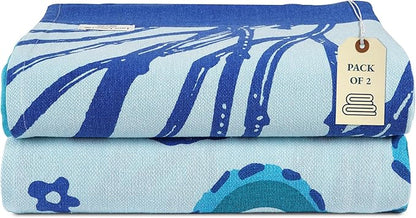 LANE LINEN Beach Towels for Women, 2 Pack Oversized, Pre-Washed, No-Shrink, Sand-Free, Quick Dry, Lightweight Travel Beach Towels for Pool & Shore, Soft and Absorbent – 39"x71", Sky Blue