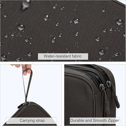FYY Electronic Organizer, Large Travel Cable Organizer Bag Pouch Electronic Accessories Carry Case Portable Waterproof Double Layers All-in-One Storage Bag for Cable, Cord, Charger, Phone, Coffee