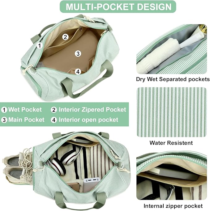 BLUBOON Duffle Bag Girls Kids Cute Gym Bag with Shoes Compartment & Wet Separation Waterproof Sports Overnight Travel Bag