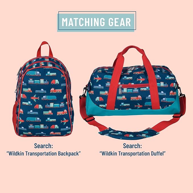 Wildkin Kids Luggage Tags – Set of 2, Durable Bag Tags w/Info Card for Suitcases & Backpacks - Transportation