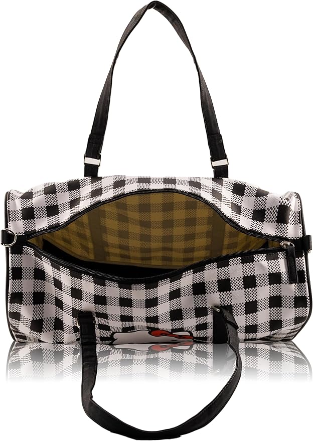 Hello Kitty Mini Duffle Bag for Girls | Cute Hello Kitty Travel Bag with Shoulder Strap | Small PU Overnight Bag for Kids and Women | Lightweight Weekend Tote | Ages 3+