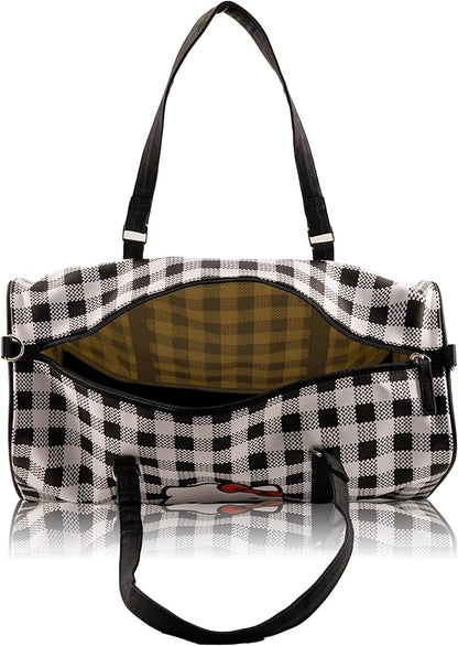 Hello Kitty Mini Duffle Bag for Girls | Cute Hello Kitty Travel Bag with Shoulder Strap | Small PU Overnight Bag for Kids and Women | Lightweight Weekend Tote | Ages 3+