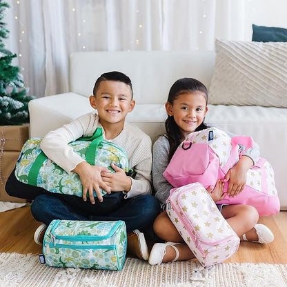 Wildkin Kids Overnighter Duffel Bag – Carry-On Size, Ideal for School & Sleepovers – Whale Blue