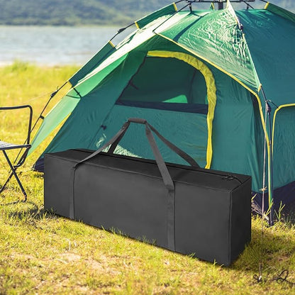 52" Sports Duffle Bag - 163L Extra Large Travel Duffel Luggage Bag with Upgrade 2-way Lockable Zippers, Durable & Water Resistant (52" Black)