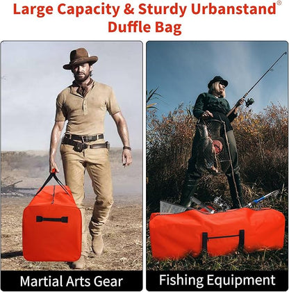 Urbanstand 48 Inch Travel Duffle Bag Extra Large Sport Equipment Duffel Bags with 2-way Lockable Zippers Orange