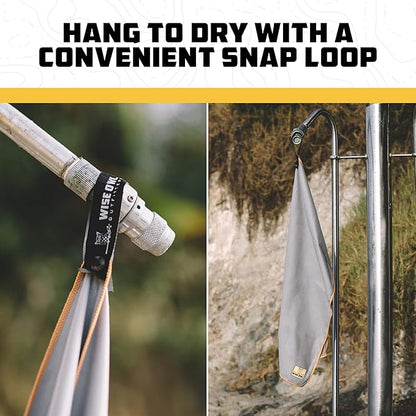 Wise Owl Outfitters Microfiber Camping Towel - Quick Dry Towel for Travel, Backpacking, Hiking, Beach, Gym & Yoga - Compact, Fast Drying & Lightweight