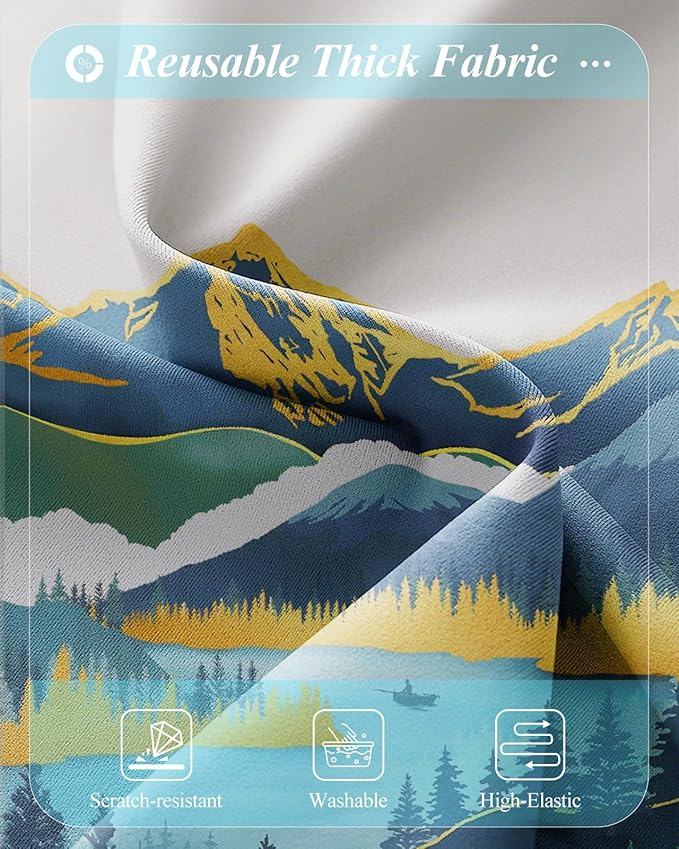 Slohif Luggage Cover for Suitcase Tsa Approved Protector - Luggage Sleeve Large Suit Case Cover Travel Stretch Baggage Case Protective Washable Fit 24-27 Inch Mountain M