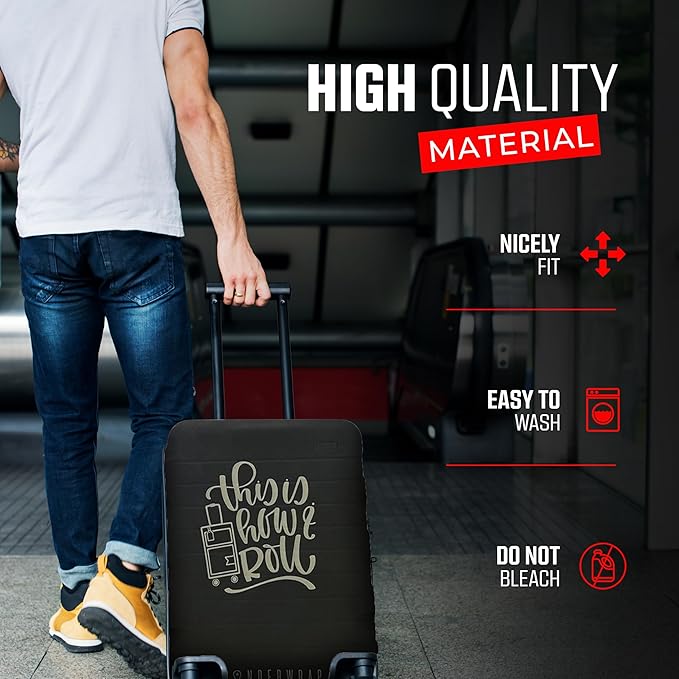 Reversible Travel Luggage Cover - Washable, Anti-Scratch Suitcase Cover | TSA Approved Luggage Cover Protector