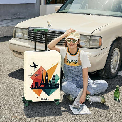 ANNA QUEEN Travel Luggage Cover Suitcase Protector Suitcase Cover Anti-Scratch,Stretchable Luggage Travel Bag Cover Washable