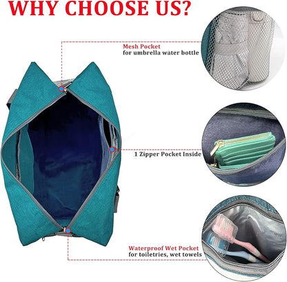 For Spirit Airlines Personal Item Bag 18x14x8 with Wet Pocket Foldable Travel Duffel Bag Underseat Carry on for Men & Women