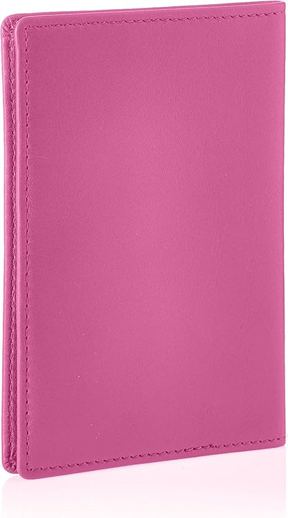 Royce Leather RFID Blocking Passport Travel Document Organizer in Leather, Pink 3, One Size