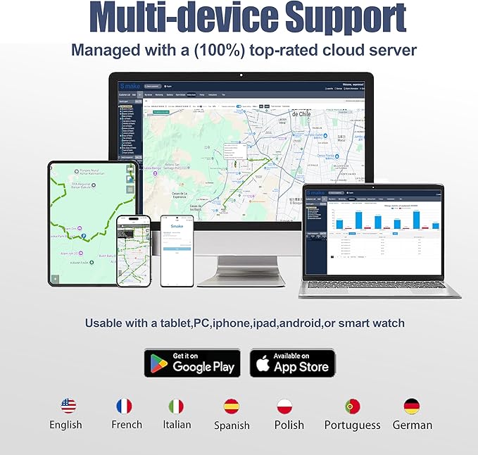 G05A GPS Tracker for Vehicle No Monthly Fees, SIM Card Included, Real-Time Tracking, Global Coverage, Geo-Fencing, Strong Magnetic Attachment, Long Battery Life