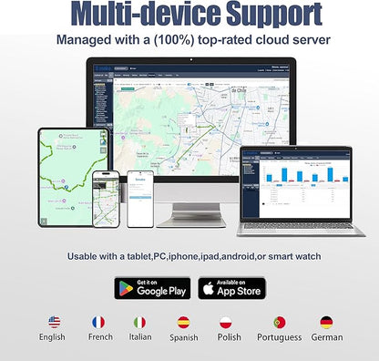 G05A GPS Tracker for Vehicle No Monthly Fees, SIM Card Included, Real-Time Tracking, Global Coverage, Geo-Fencing, Strong Magnetic Attachment, Long Battery Life