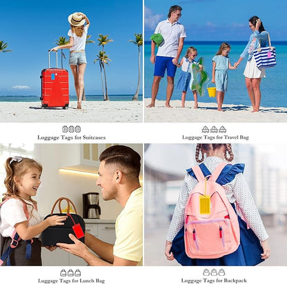 30 Pack Luggage Tags for Suitcases, Airplane Travel Essentials for Flying, International Travel Must Haves, and Luggage Accessories by Sodsay