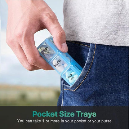 Sukuos Weekly Pill Organizer 7 Day 4 Times a Day, Moisture-Resistant Large Daily Pill Box Medicine Cases for Vitamin/Fish Oil/Supplements (Pink)