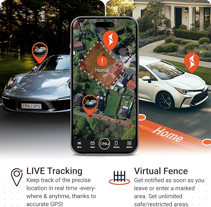 PAJ GPS COMPACT Finder 4G - GPS Tracker for Cars, Motorcycles and Trucks - Up to 40 Days Battery Life - Tracking Device for Theft Protection with Live Tracking, Alarm Notification in case of Emergency