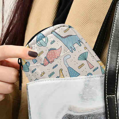 Beige Dinosaur Travel Pill Organizer Weekly Small (Cute) Pill Box 7 Day Pill Case Vitamin Holder Pill Bottle Organizer