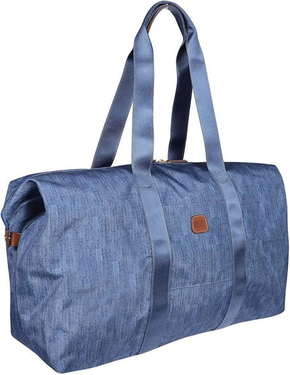 Bric's X-Bag/X-Travel 2.0 Overnight Weekender Folding Duffel Bag - 22" Carry On Bag - Jeans