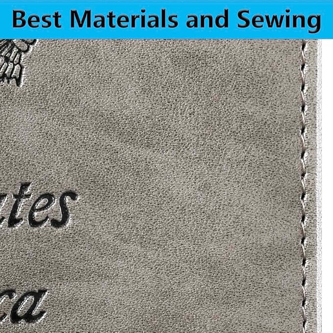 Passport Holder With Luggage Tag Travel Essentials Passport Cover Wallet RFID Blocking Leather Case International Must Haves Travel Accessories Women Men(115#Grey)