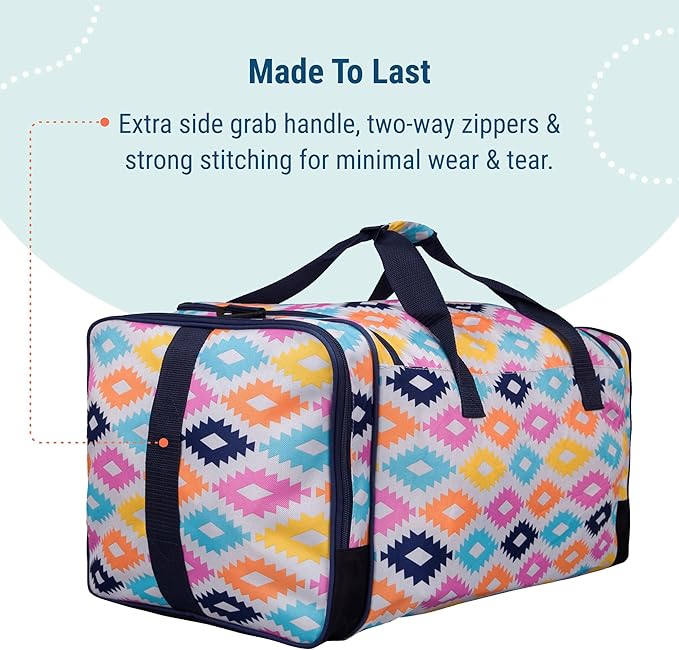 Wildkin Kids Weekender Duffel Bag – Carry-On Size for School, Travel, & Sleepovers