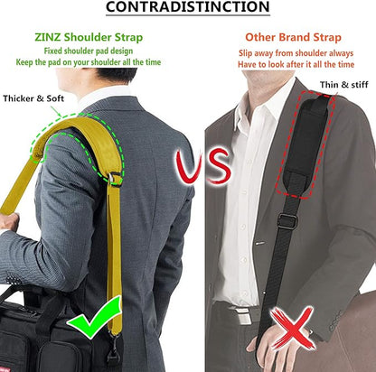 Shoulder Strap, ZINZ 57" Padded Adjustable Shoulder Bag Straps Replacement for Bags with D-Ring (Y02L01)
