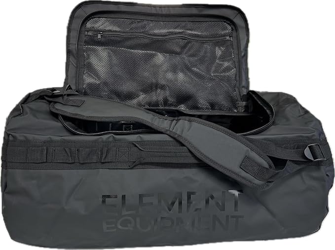 Element Equipment Trailhead Duffel Bag Shoulder Straps Waterproof Black/Black Small