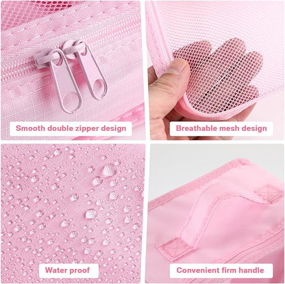 Reginary 6 Set Travel Packing Cubes Luggage Organizer Set Lightweight Suitcase with Shoe Bag for Clothes Toiletries