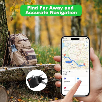 AURTEC Smart Air Tracker for Pets, Vehicles, Keys & Luggage - Compatible with Apple Find My App (iOS Only), Real-Time Global Location Tracking, Long Battery Life, Geo-Fencing,4 Pack