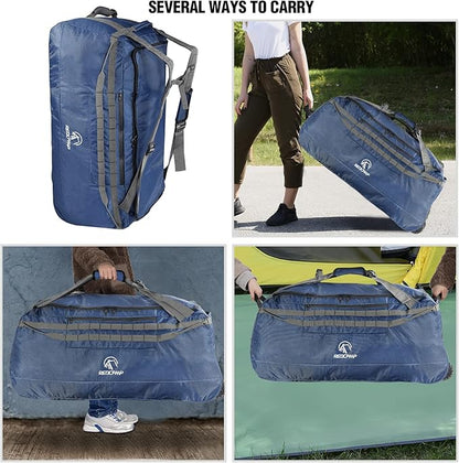 REDCAMP 85L/120L/140L Foldable Duffle Bag with Wheels, Large Travel Duffel Bag