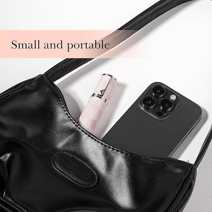 LUEXBOX 5ml Refillable Perfume Bottle, Faux Leather Atomizer Perfume Spray Pump, Portable Fragrance Mist Dispenser for Travel, Scent Mini Bottle with Pocket Size (Peach)