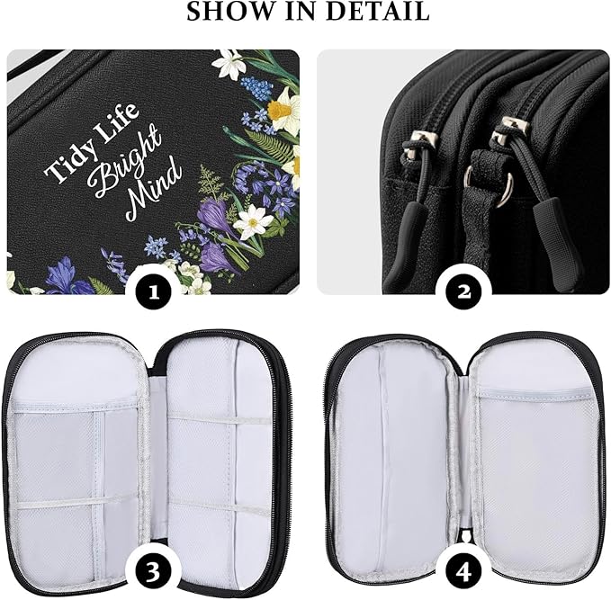 COSHAYSOO Travel Gifts for Women Electronics Tech Accessories Unique Practical Birthday Gift Ideas, Cord Cable Organizer Bag Case Pouch Traveling Vacation Cruise Airplane Gadgets Essentials, Floral