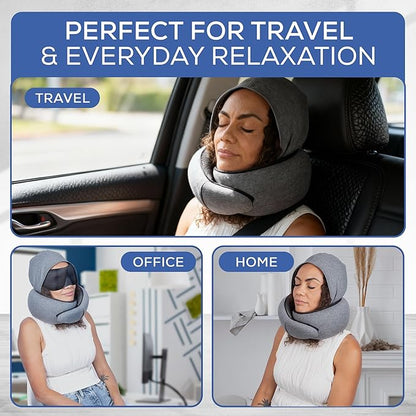Airplane Pillow For Long Flight - Memory Foam Travel Pillow. Washable, Comfortable Breathable Cover. Carry Bag.Travel Neck Pillows For Airplanes, Best For Fong Flights, Home Use And Car Rides