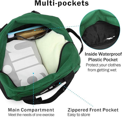 BuyAgain Duffle Bag, 12" Small Mini Travel Carry On Sport Duffel Gym Bag with Top Handle