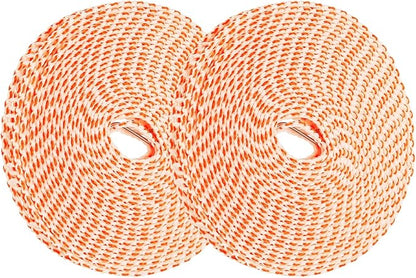 uxcell 2 Pcs Portable Travel Clothesline, 32.8ft Clothes Line Outdoors Travel Hanger Foldable Clothesline Rope with Hooks for Camping Hotel Backyard Home Cruise Ship, Orange