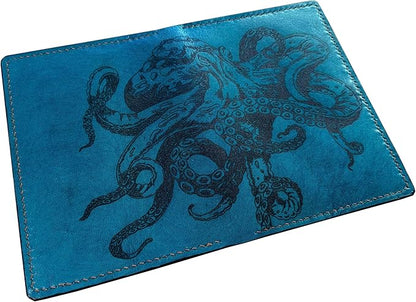 Mayan Corner - Octopus engraving travel wallet, authentical handcrafted passport wallet