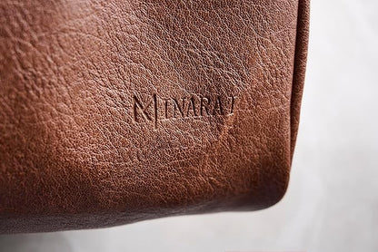 MINARAI Mens Toiletry Bag with Razor Case Included – Reinforced Stitching, Padded Panels, Holds Shape Trip After Trip, Ideal for Tight Hotel Sinks with Hook, Built for Men Who Travel Hard – BROWN