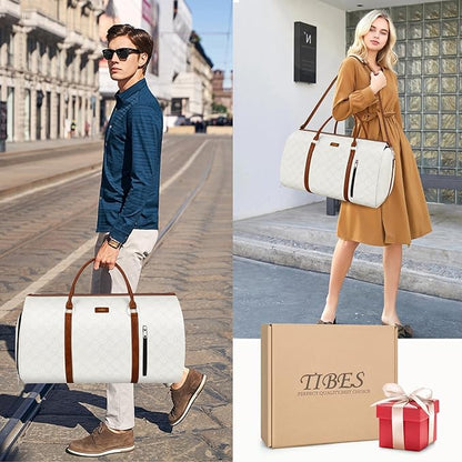 Convertible 2-in-1 Garment Bags for Travel, Carry On Garment Duffle Bag With Shoe Compartment Large Weekender Bag for Women Men Hanging Suitcase Suit Travel Duffel Overnight Bags 4pcs Set