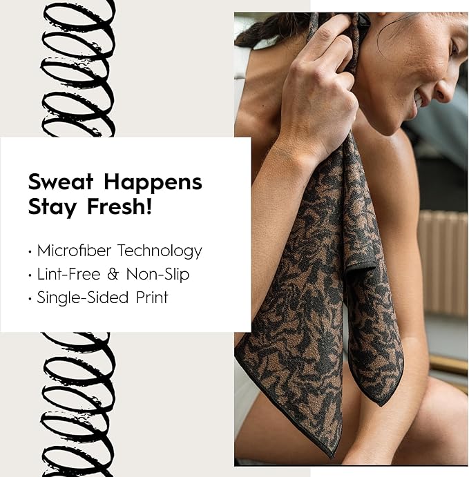 GEOMETRY Gym Towels for Working Out - Compact & Quick Dry, Super Absorbent Double-Sided Microfiber Sweat Towel - Premium Microfiber for Gym - Lavender Nights, 16" x 30", 1 Piece