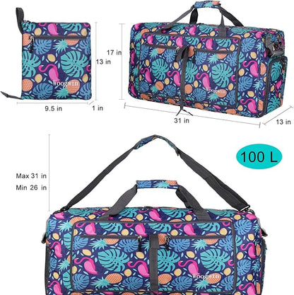 Woogwin Travel Duffel Bag Large Foldable Waterproof Overnight Bag for Beach Swim Bags Pool Sports Gym