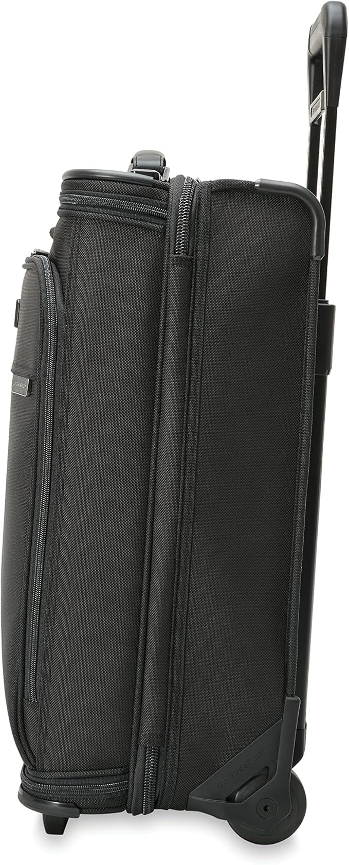 Briggs & Riley 22" Carry-On 2-Wheel Garment Bag - Carry On Luggage for Travel, Suitcases with Wheels, Softside Rolling Bag for Men & Women, Built in Hook for Clothes - Baseline Collection, Black