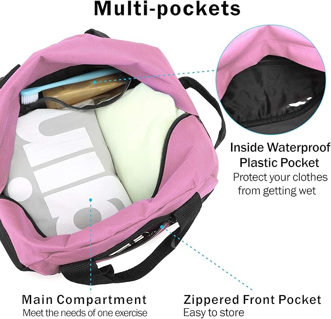 BuyAgain Duffle Bag, 12" Small Mini Travel Carry On Sport Duffel Gym Bag with Top Handle