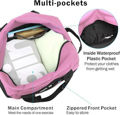 BuyAgain Duffle Bag, 12" Small Mini Travel Carry On Sport Duffel Gym Bag with Top Handle