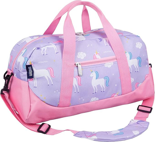 Wildkin Kids Overnighter Duffel Bag – Carry-On Size, Ideal for School & Sleepovers – Unicorn