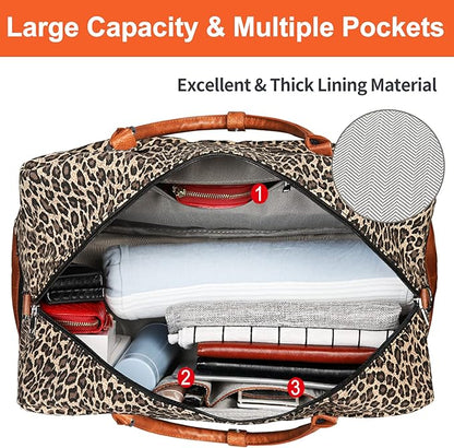 IBFUN Weekender Bags for Women, 21" Weekender Travel Bag, Travel Duffle Bag with Shoe Compartment Carry on Overnight Duffel Bag for Weekend Travel Business Trip, 3PCS