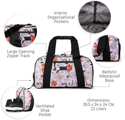 Vooray Burner Gym Duffel Bag, Gym Bag for Women and Men with Shoe Compartment, Weekender, Overnight & Travel Duffel for Sports and Workout