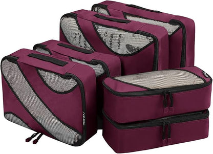 BAGAIL 6 Set Packing Cubes,Travel Luggage Packing Organizers