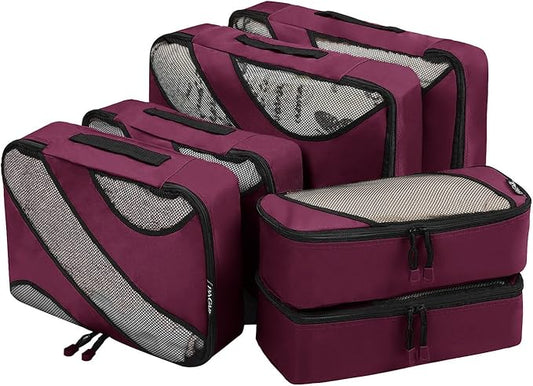 BAGAIL 6 Set Packing Cubes,Travel Luggage Packing Organizers