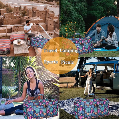 Woogwin Travel Duffel Bag Large Foldable Waterproof Overnight Bag for Beach Swim Bags Pool Sports Gym